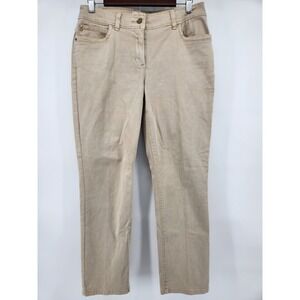 Chicos Size 0 Skimmer Ankle Jeans Womens Tan W31 L28 Stretch Pockets‎ Work Date